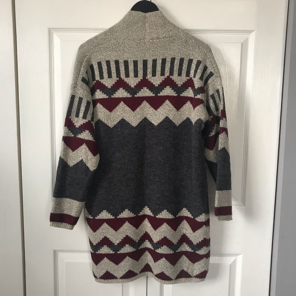 NWOT long printed cardigan - Picture 2 of 4